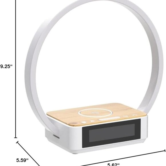 Bedside Lamp with Alarm Clock,Touch Lamp with Wireless Charger,Nightlight for Be - Picture 11 of 11